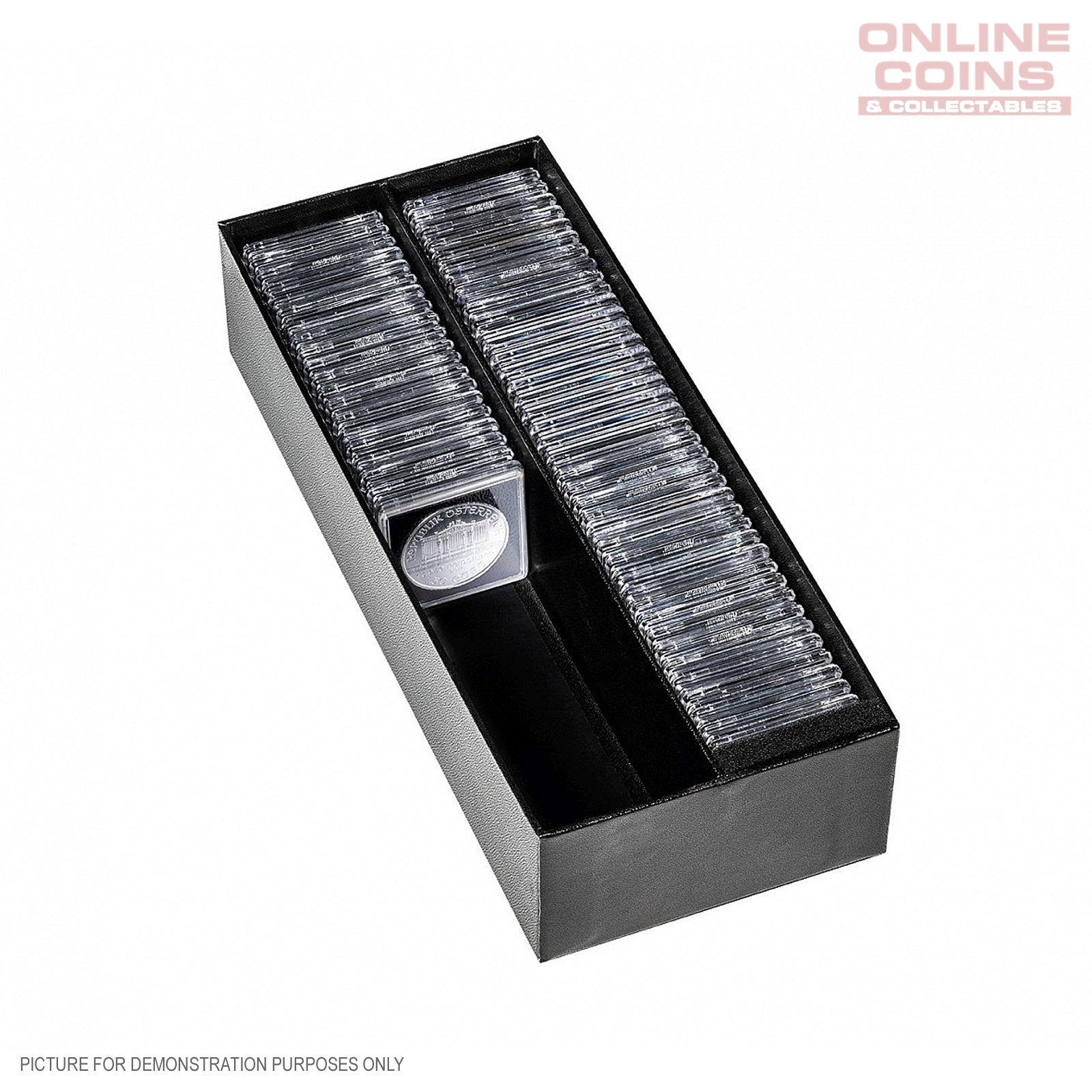 Lighthouse LOGIK Archive Box for QUADRUM Capsules and Coin Holders - BLACK